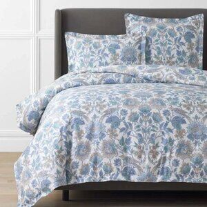 Garden Song Premium Smooth Sateen Duvet Cover - Mint Green, Full/Queen